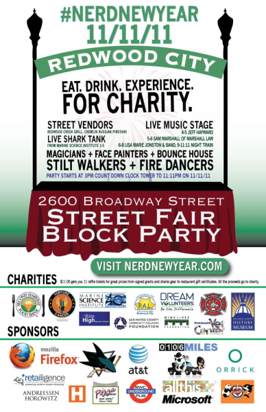 106 Miles and Hackers & Founders present 11/11/11 Nerd New Year - Charity Extravaganza 106 Miles and Hackers & Founders present 11/11/11 Nerd New Year - Charity Extravaganza