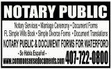 COMMON SENSE DOCUMENTS & NOTARY SERVICE COMMON SENSE DOCUMENTS & NOTARY SERVICE